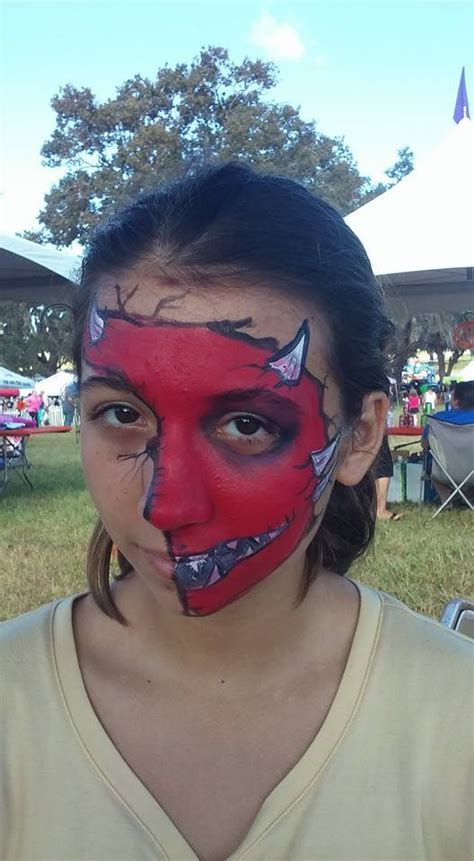 #demonfacepaint #monsterfacepaint #halloweenfacepaint # ...