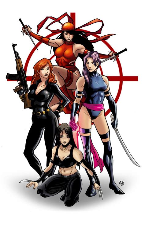 Women of Marvel: Assassins by AndrewKwan on deviantART | Marvel superheroes, Psylocke, Marvel comics