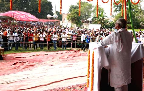 Nitish Kumar holds election rally ahead of Bihar polls