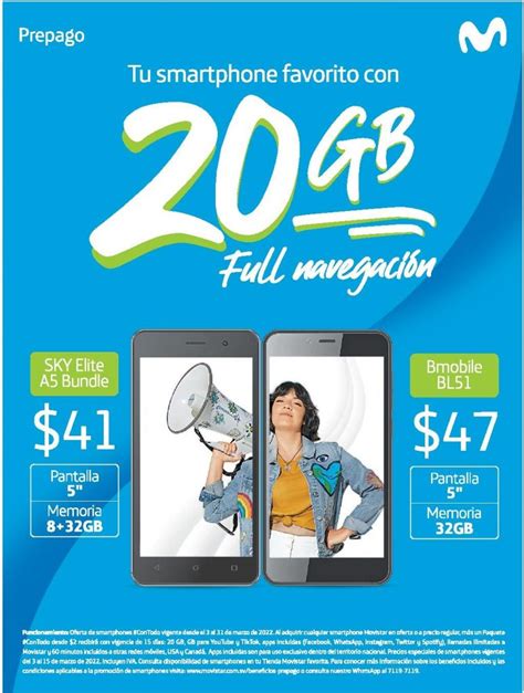 Oferta de Celulares Prepago en Movistar El Salvador - 04 Marzo - TuOfertaSV