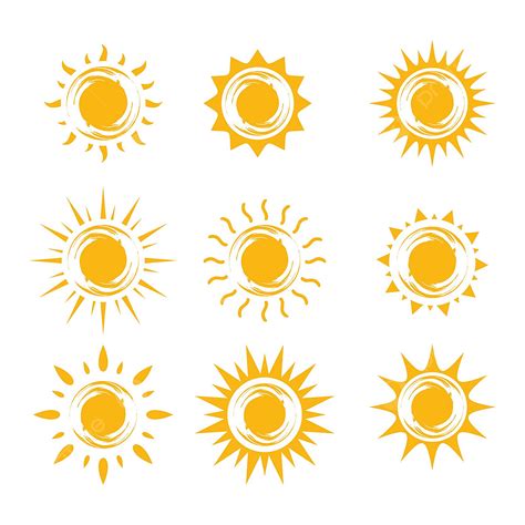 Templat Design Vector Art PNG, Sun Vector Illustration Icon Logo ...