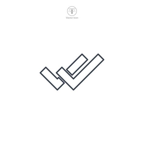 Double Check Mark icon symbol template for graphic and web design ...