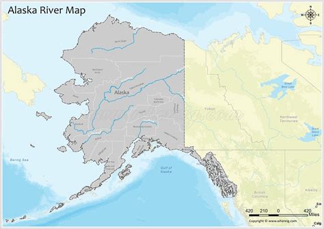 Alaska River Map, Rivers & Lakes in Alaska (PDF) - Whereig.com