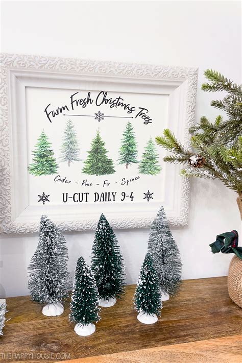 Prints Digital Download Christmas Tree Wall Art Sign Printable ...