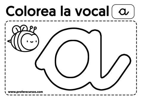 Vocales Para Imprimir Y Colorear Sketch Coloring Page