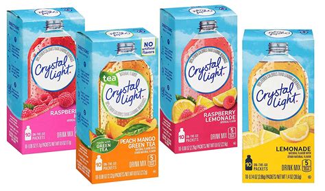 Crystal Light 4 Favorite Flavors Sugar-Free On-The-Go Drink Mix Variety ...