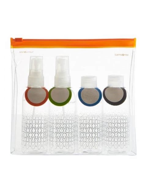 Samsonite Toiletry Bottle Set - Clear by Samsonite Luggage (45536-1212)