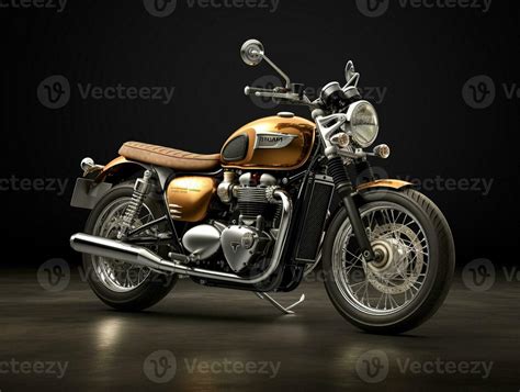 Triumph Bonneville T120 exhibition. Generative AI 32871106 Stock Photo ...