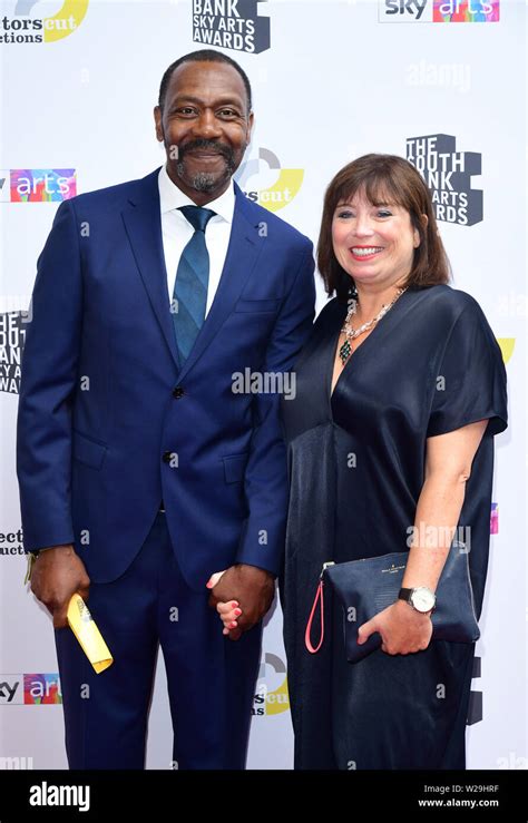 Sir Lenny Henry and Lisa Makin attending the South Bank Sky Arts Awards at the Savoy Hotel in ...