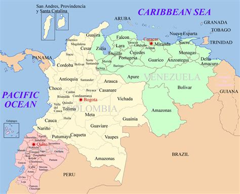 Colombia Venezuela Map