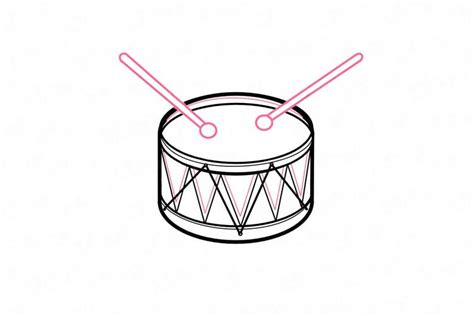 Drums Drawing: Step by Step, Easy, At Home, Set and Simple