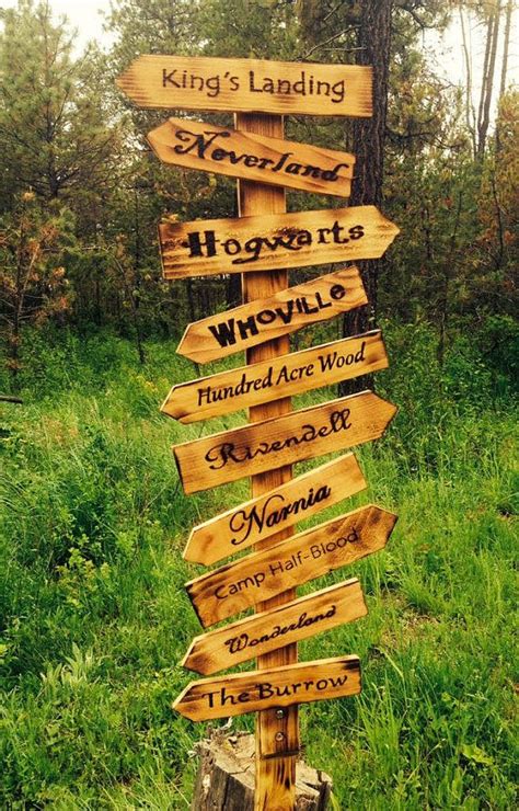 These whimsical directional signs can be ordered as pictured or customized to include your ...