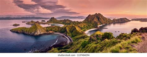 Panoramic Colorful View Top Padar Island Stock Photo 1121150108 ...