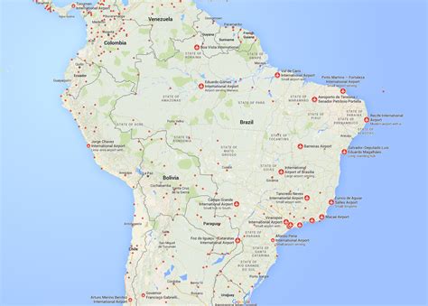 BRAZIL AIRPORTS MAP | Plane Flight Tracker