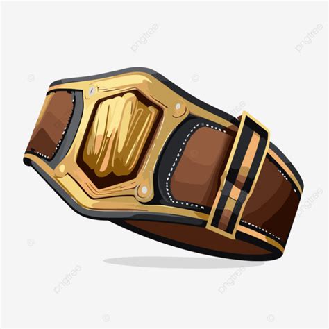 Wwe Belt Vector, Sticker Clipart Bronze Wrestling Belt Is On A White ...