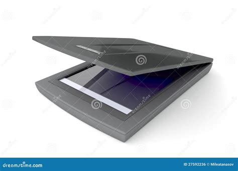 Flatbed scanner stock illustration. Illustration of scanner - 27592236