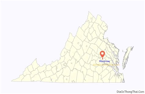 Map of Montrose CDP, Virginia - Thong Thai Real