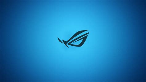 HD wallpaper: blue minimalistic asus gradient logos republic of gamers 2560x1440 Technology Asus ...