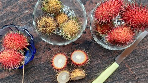 How to eat Rambutan fruit / How to remove seeds from Rambutan fruit ...