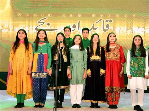 Children in cultural dresses of Pakistan performing medley and paying ...