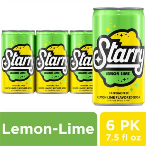 Pepsi Cola® Starry™ Lemon Lime Caffeine Free Soda Mini Cans, 6pk / 7.5 fl oz - Harris Teeter