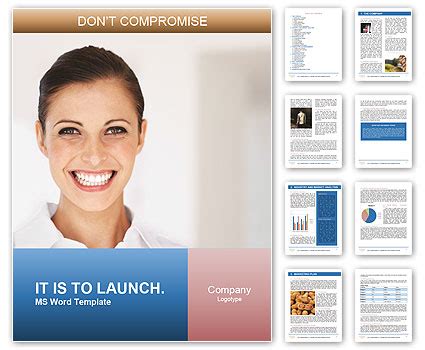 A smiling woman powerpoint presentation template Word Template & Design ID 0000051271 ...