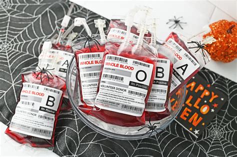 Halloween Blood Bag Drinks