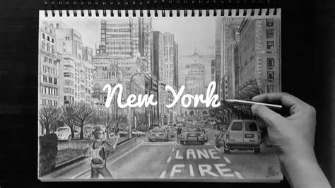 Cityscape drawing- Manhattan,New York City - YouTube