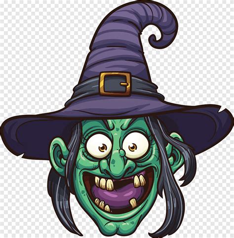 Witchcraft Cartoon Drawing Illustration, Witch Face Pic, purple, fictional Character png | PNGEgg