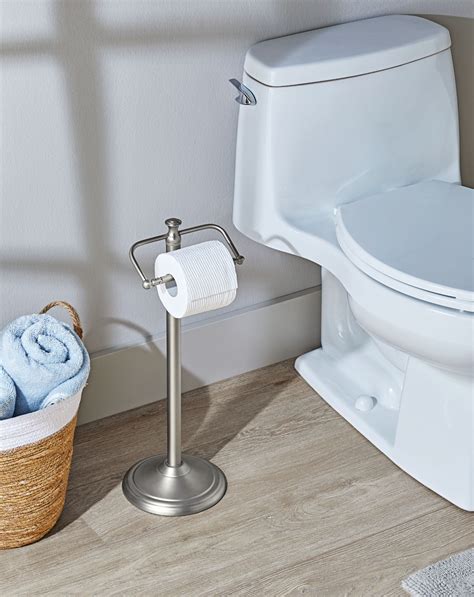 Better Homes & Garden - Satin Nickel Standing Toilet Paper Holder ...