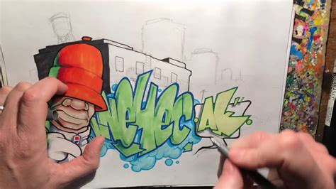 CUTE graffiti blackbook session timelapse - (did this for an amazing ...