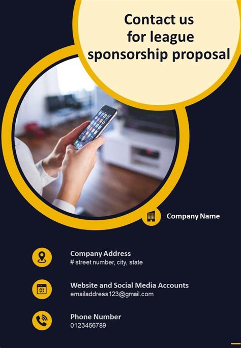 Contact Us For League Sponsorship Proposal One Pager Sample Example Document