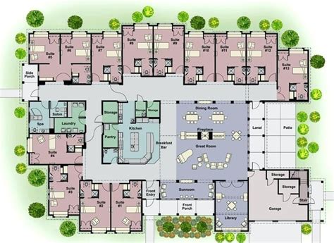 Image result for green house nursing facility | Home design floor plans, House floor plans ...