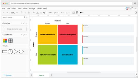 Online Ansoff Matrix Templates