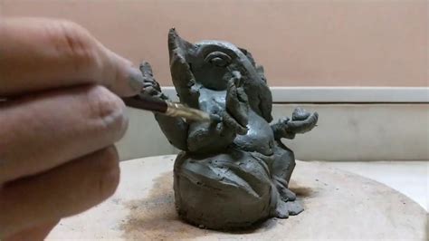 Easy Eco friendly Ganesha Making with Shadu Clay |Clay Art| - YouTube