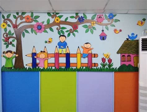 School Decoration Ideas for Spring Season - K4 Craft | School wall art ...