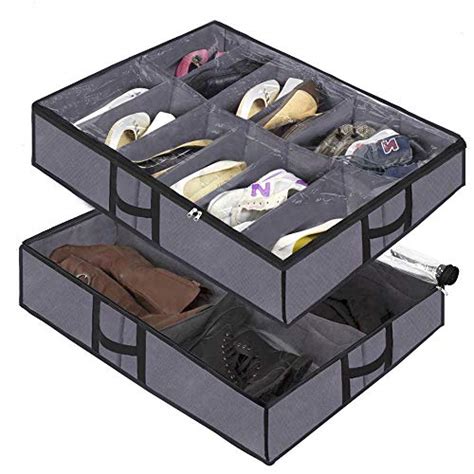 Homyfort Under Bed Shoe Organizer - GoTinySpace