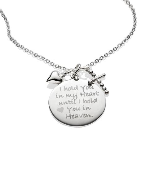 Mom Memorial Necklace Personalized I Hold You in My Heart - Etsy