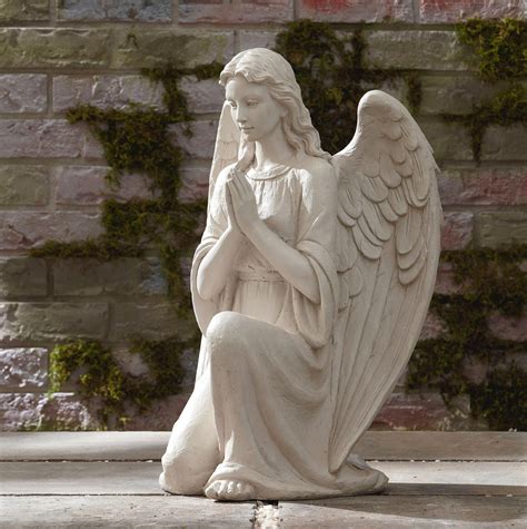 Garden Oasis Kneeling Angel Statue 21" - Outdoor Living - Outdoor Decor ...