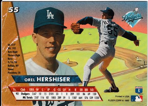 Orel Hershiser #55 Prices | 1993 Ultra | Baseball Cards