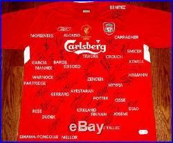 Liverpool 2005 CHAMPIONS LEAGUE WINNERS Squad Signed Shirt THE FINAL ...