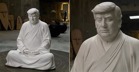 Trump's face slapped on 16cm & 46cm Buddha-like statues sold by entrepreneur in China ...