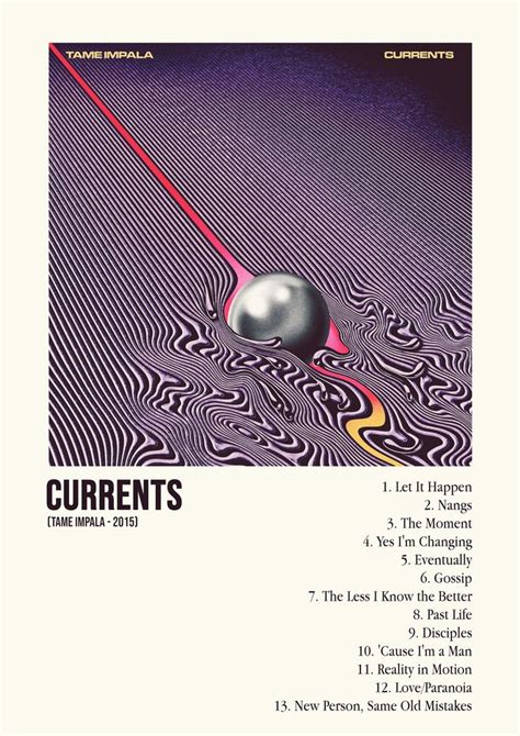 Currents Tame Impala Minimalistic Poster | Music poster design, Music poster ideas, Album cover ...