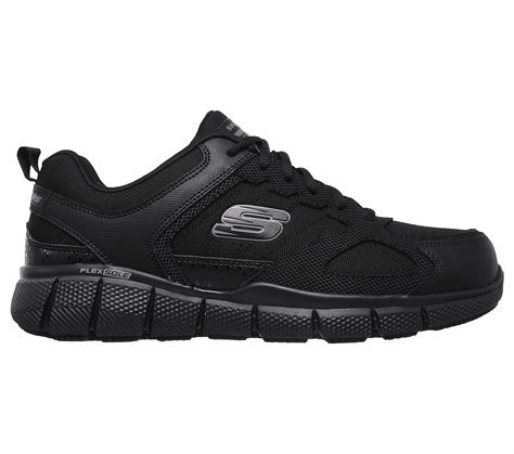 Skechers Mens Work Trainers Relaxed Fit Mesh Slip Resistant Memory Foam ...