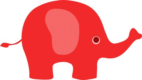 Download Red Clipart Baby Elephant - Red Elephant Clipart | Transparent PNG Download | SeekPNG