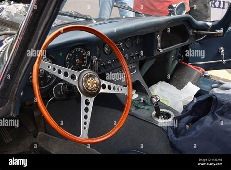 Jaguar E-Type interior Stock Photo - Alamy