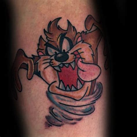 40 Tasmanian Devil Tattoo Designs For Men - Cartoon Character Ink Ideas