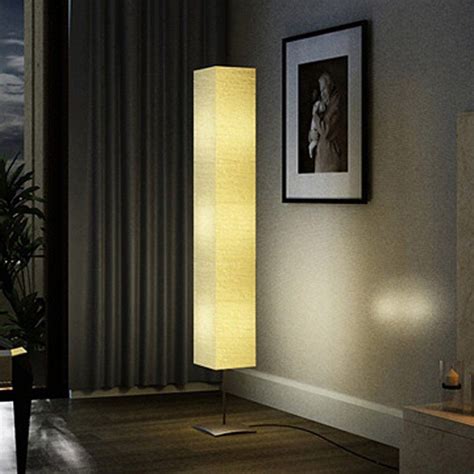 Floor lamp Contemporary floor 1.70 m. in rice paper. | Lampadaire salon, Lampe salon, Lampes salon