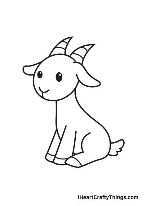 Goat Drawing — How To Draw A Goat Step By Step