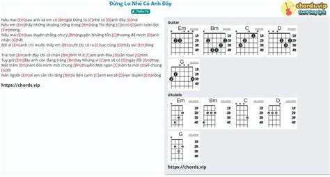 Chord: Đừng Lo Nhé Có Anh Đây - tab, song lyric, sheet, guitar, ukulele | chords.vip